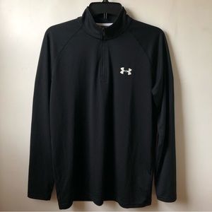 Under Armour Men’s Heath Gear Loose Pullover Quarter Zip Black Size Small
